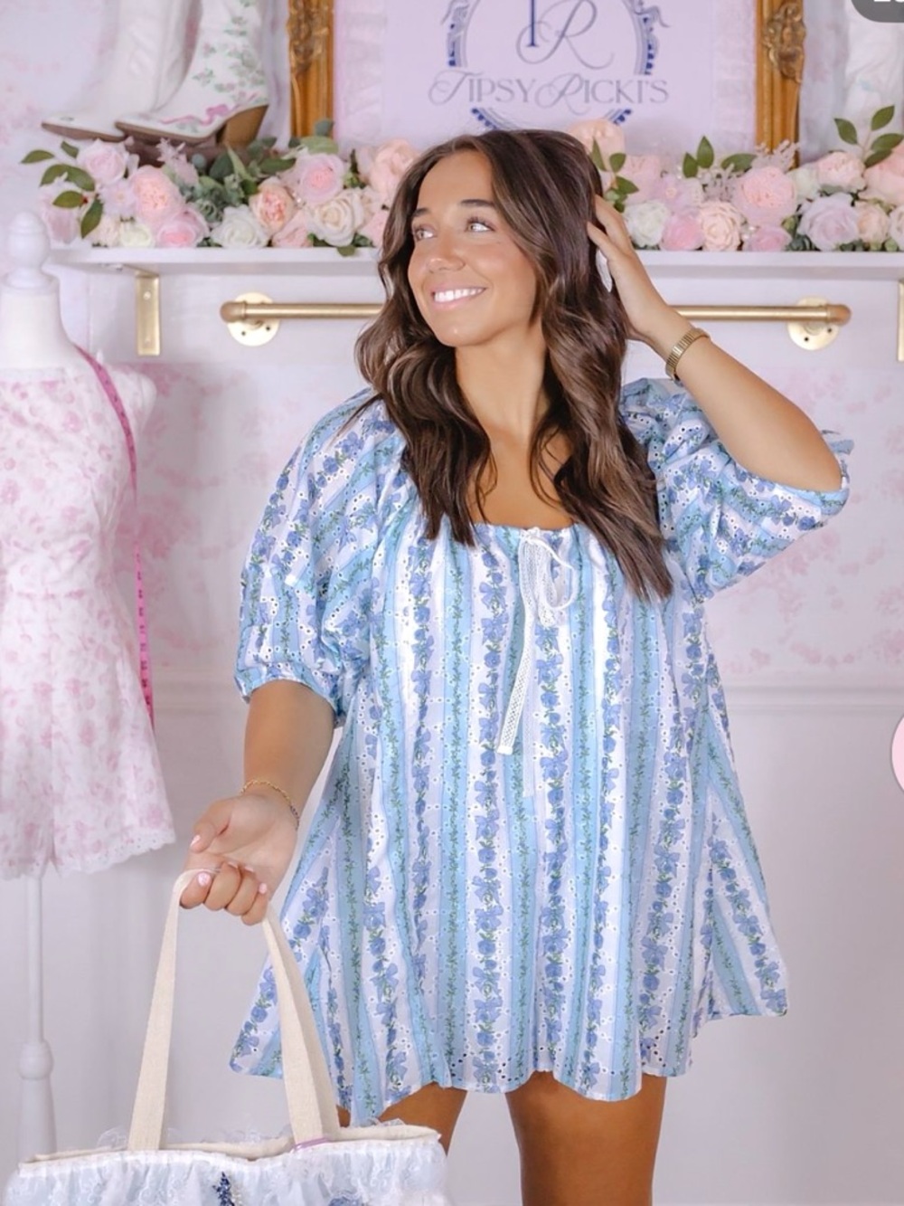 Tipsy ricki floral Elle eyelet print romper